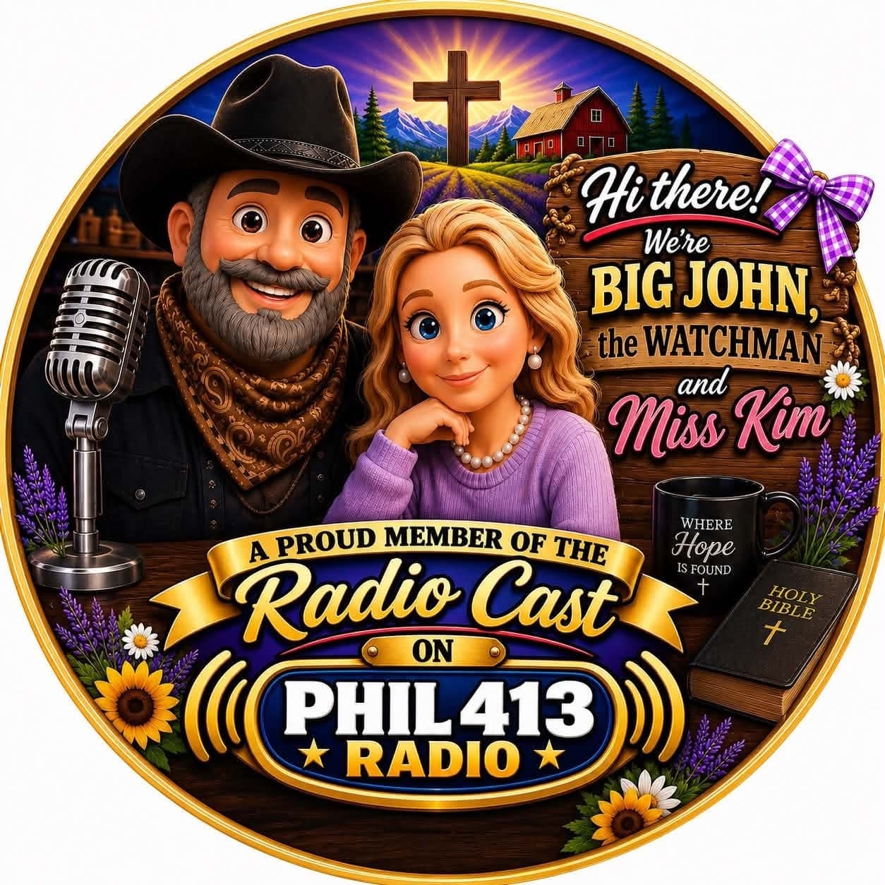Big John the Watchman and Miss Kim — Phil 413 Radio Cast Members
