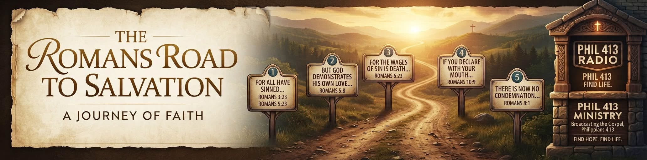 The Romans Road to Salvation — A Journey of Faith, Phil 413 Radio Ministry